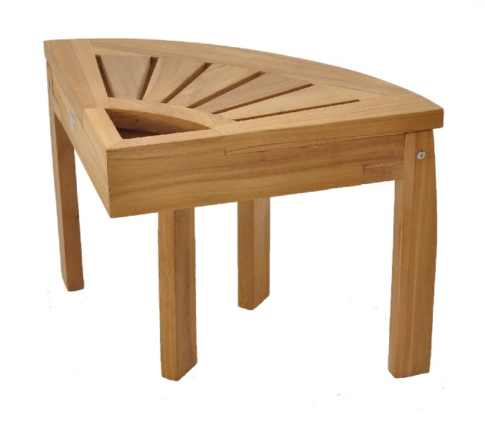 All Teak Wood Corner Stool or Seat Shower Bench 19