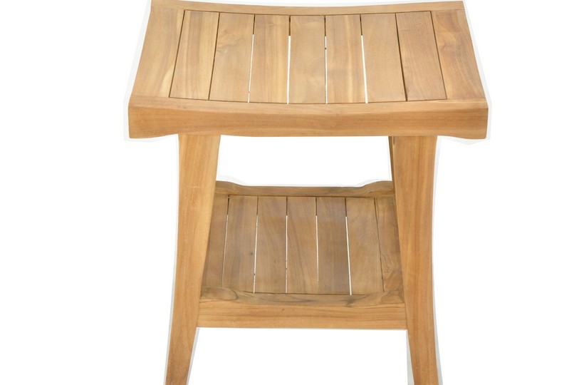 Grade-A Teak Wood Milan Shower Seat 30" Stool Bench Outdoor Patio 