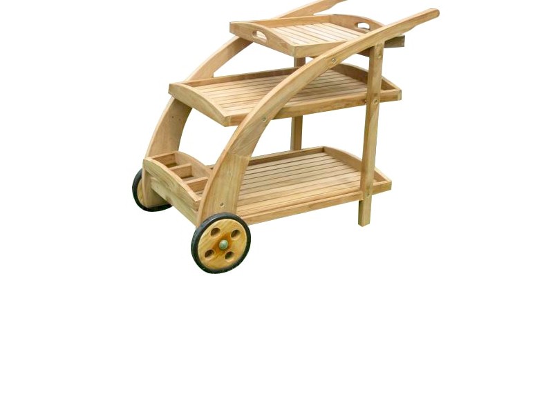 Teak Trolley Cart