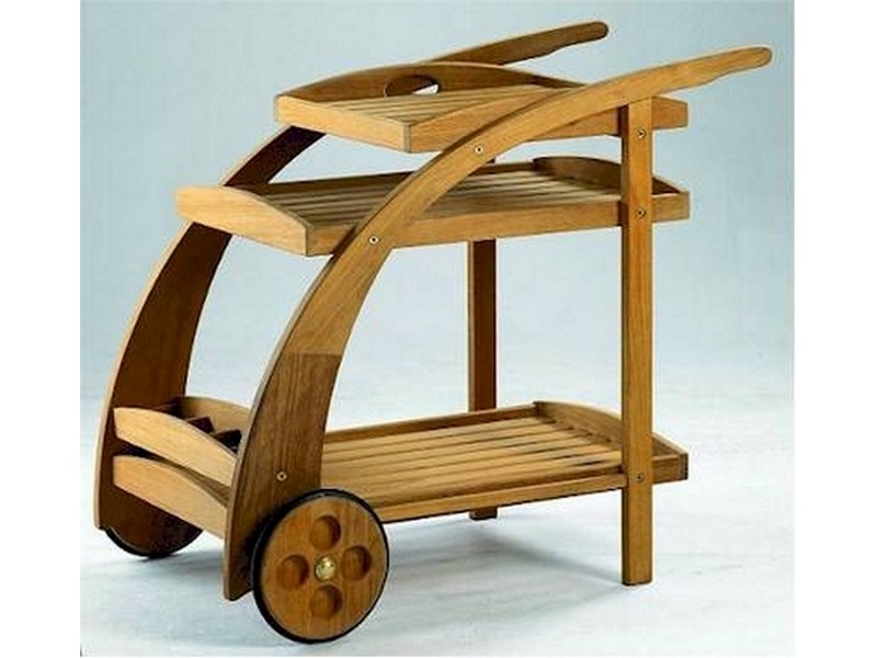 Teak Trolley Cart