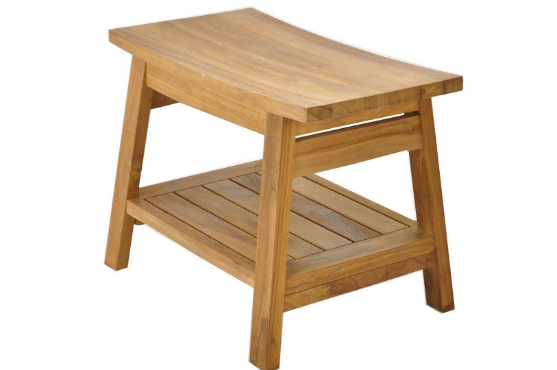 Grade-A Teak Wood Adelaide Shower Seat 30" Stool Bench Outdoor Patio 